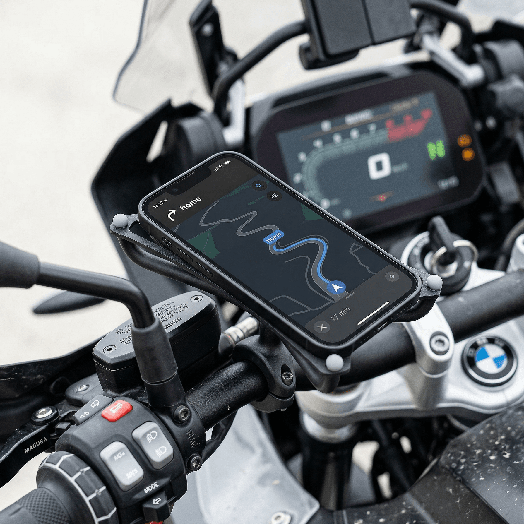 Phone Mount on Motorcycle